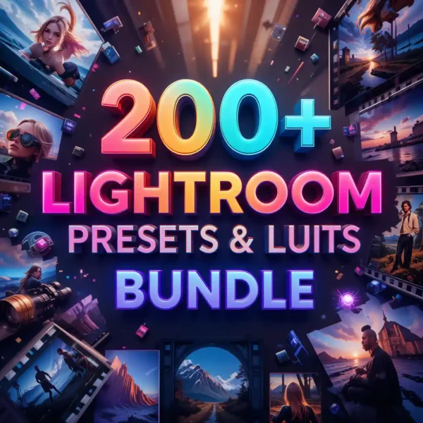 200+ Premium Lightroom Presets and Luts Bundle